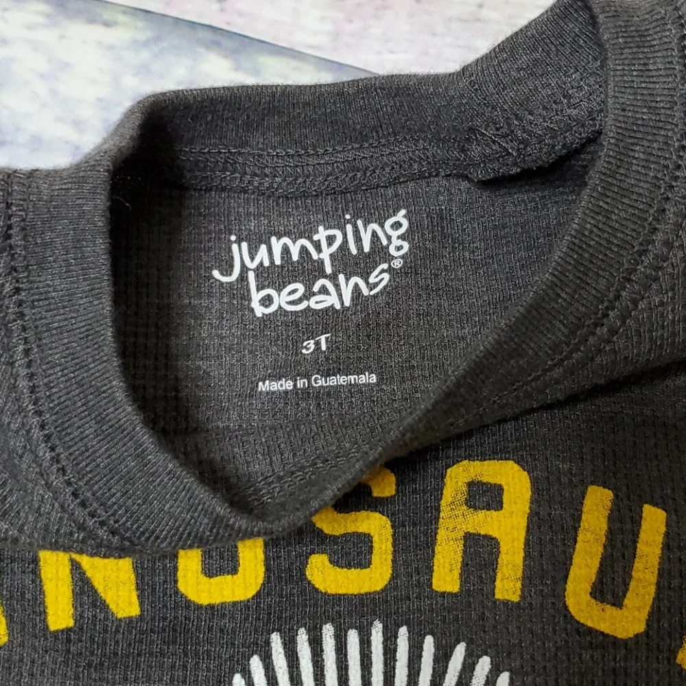 Kid's Jumping Beans Dino Graphic Thermal Top